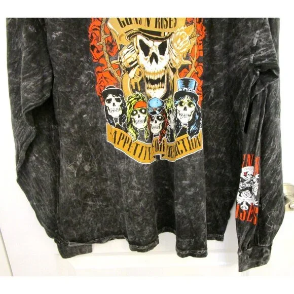 Guns N' Roses Long Sleeve Men X-Large Graphic Gray T-Shirt - 100% Cotton NWOT - Picture 5 of 15